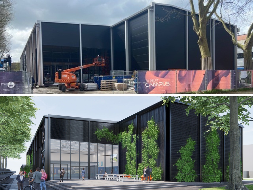 Demontabel onderwijsgebouw TU Delft krijgt snel gestalte » Broekbakema